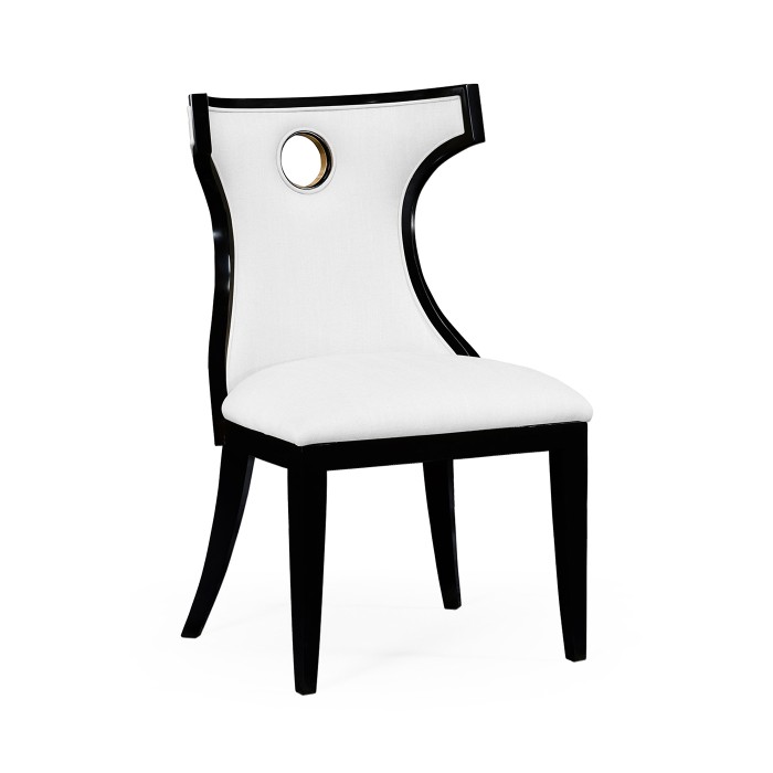 Greek Revival Biedermeier Black Side Chair