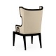 Greek Key Design Biedermeier Black Arm Chair