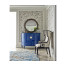 Greek Key Design Biedermeier Black Arm Chair