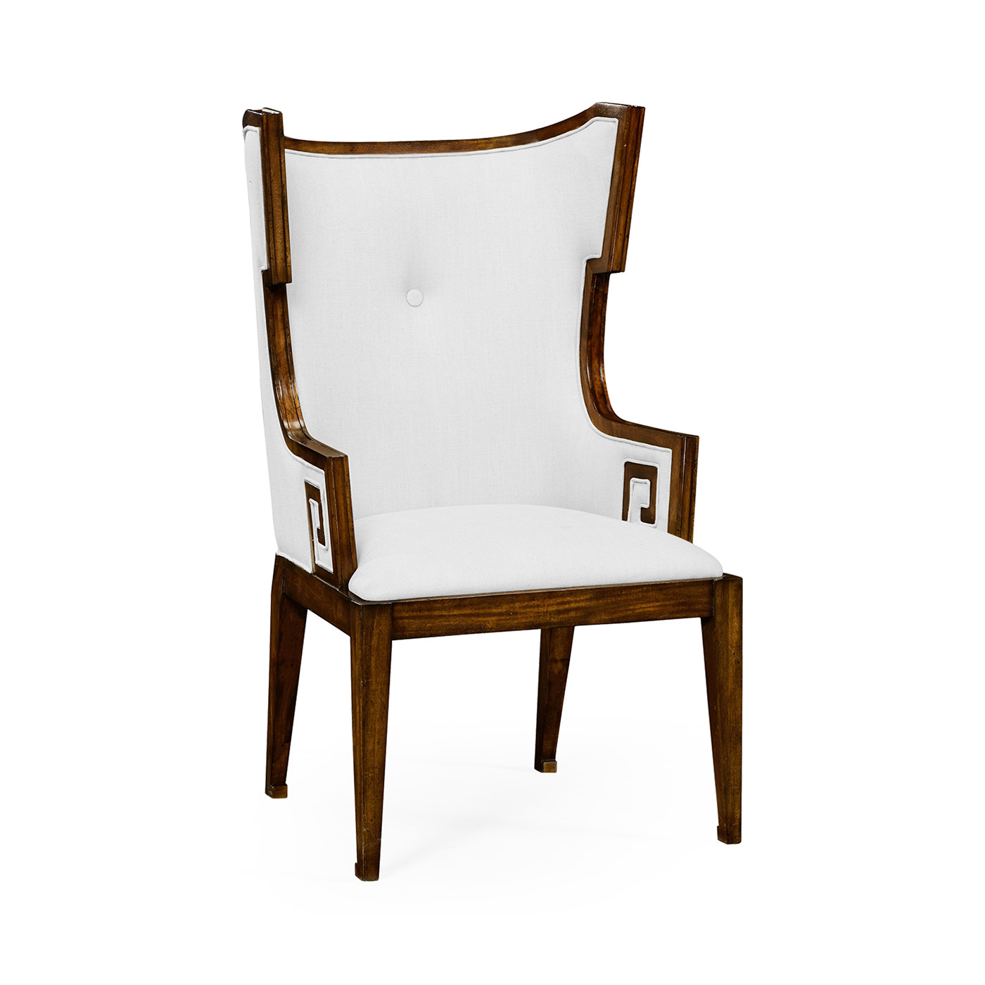Greek Key Design Biedermeier Walnut Arm Chair