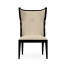 Greek Key Design Biedermeier Black Side Chair