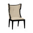 Greek Key Design Biedermeier Black Side Chair
