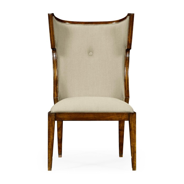 Greek Key Design Biedermeier Walnut Side Chair