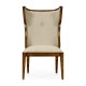 Greek Key Design Biedermeier Walnut Side Chair