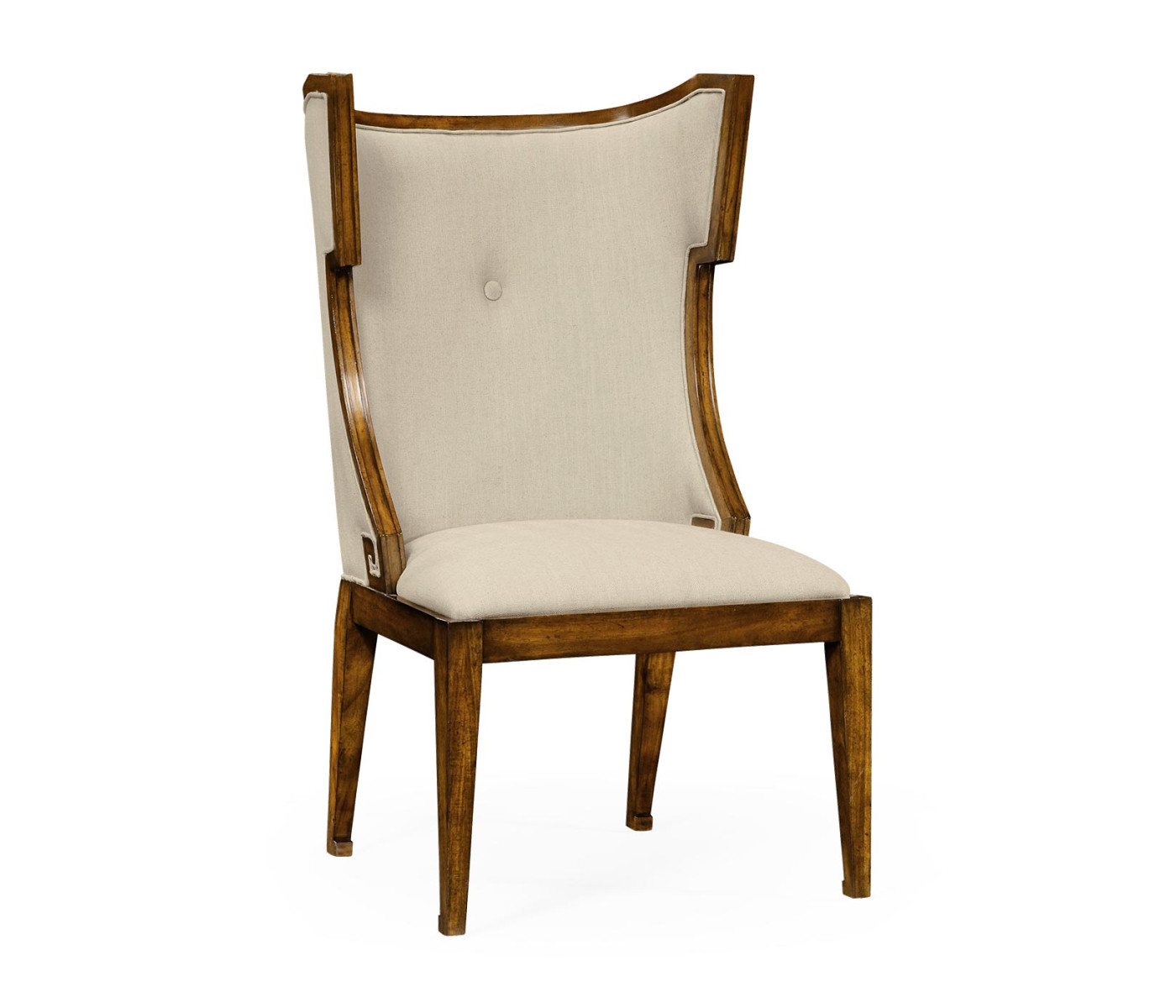 Greek Key Design Biedermeier Walnut Side Chair