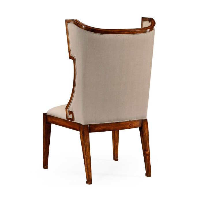 Greek Key Design Biedermeier Walnut Side Chair