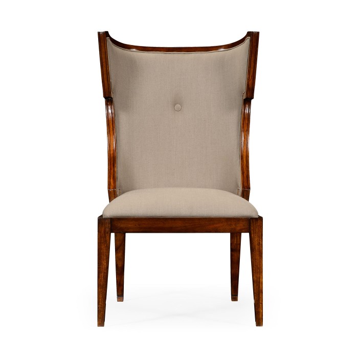 Greek Key Design Biedermeier Walnut Side Chair