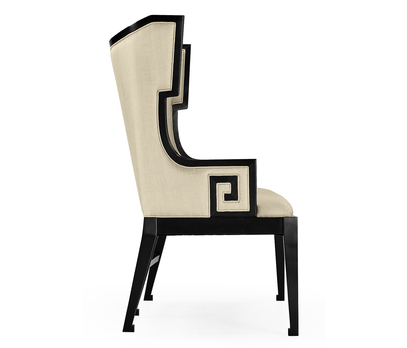 Greek Key Design Black Biedermeier Settee