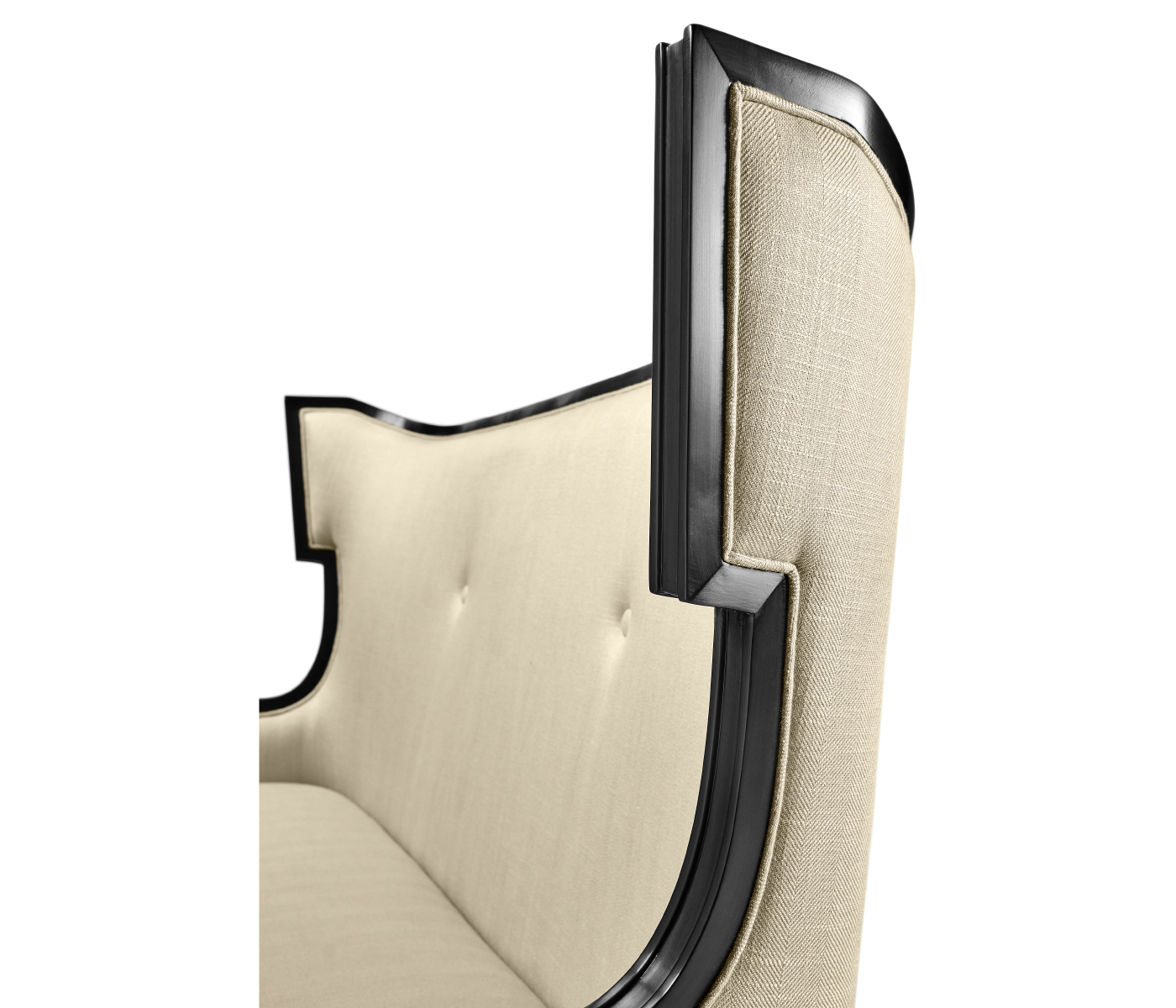 Greek Key Design Black Biedermeier Settee