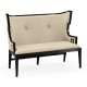 Greek Key Design Black Biedermeier Settee