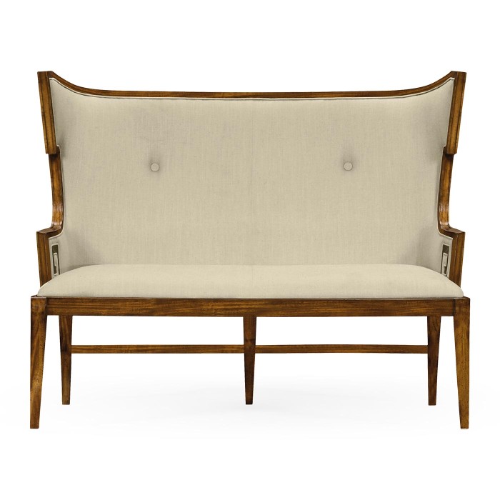 Greek Key Design Walnut Biedermeier Settee