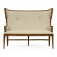 Greek Key Design Walnut Biedermeier Settee