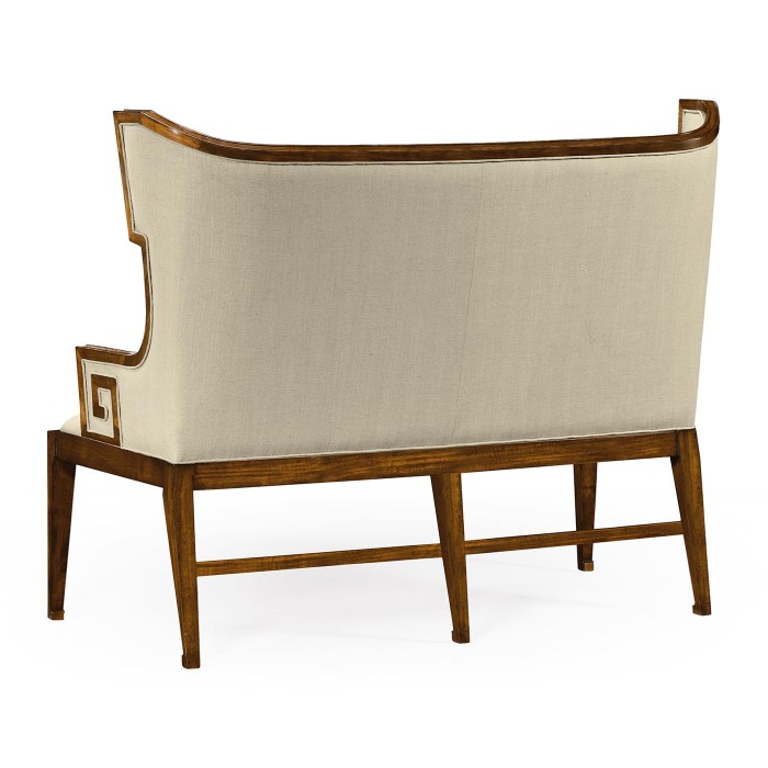 Greek Key Design Walnut Biedermeier Settee
