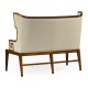 Greek Key Design Walnut Biedermeier Settee