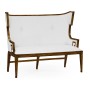 Greek Key Design Walnut Biedermeier Settee