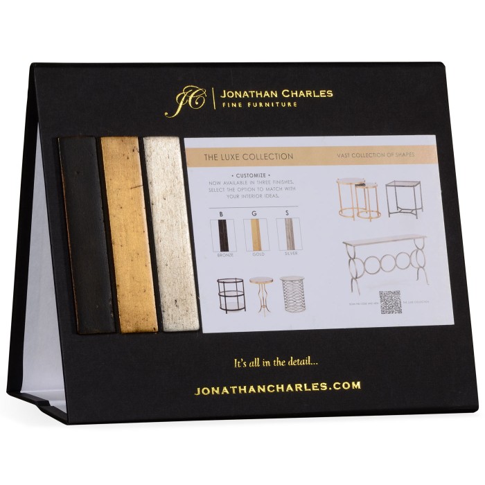 Luxe collection cardboard table display