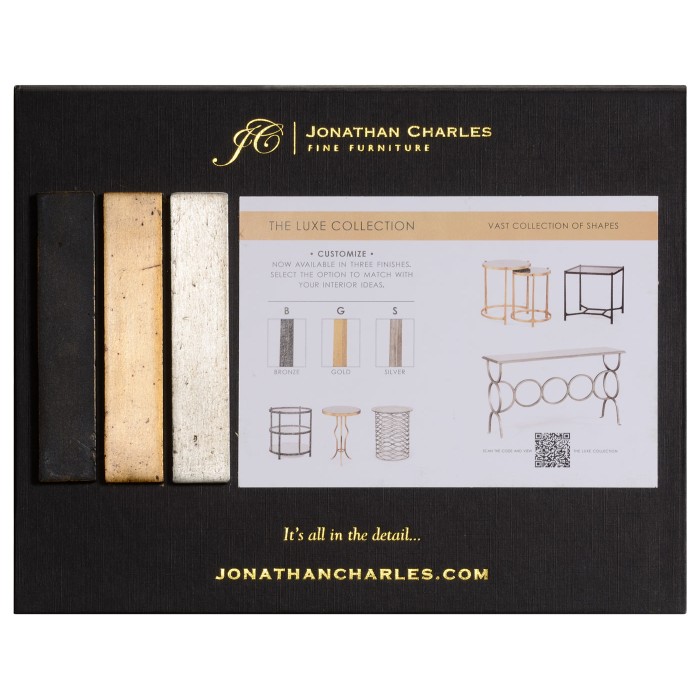 Luxe collection cardboard table display