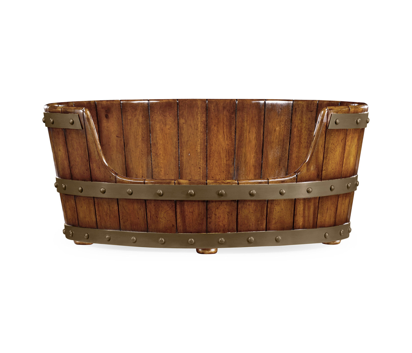 Large Walnut Wooden Dog Bed