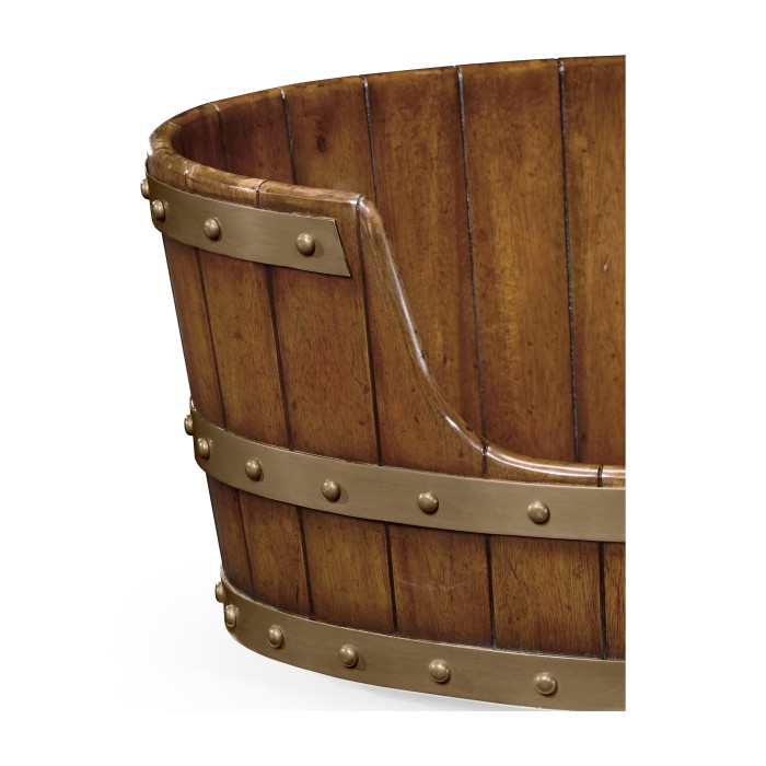 Large Walnut Wooden Dog Bed