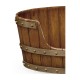 Large Walnut Wooden Dog Bed