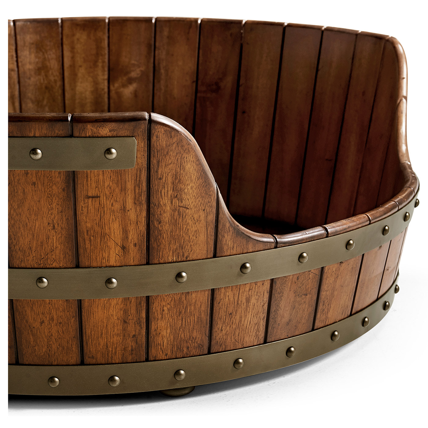 Medium Walnut Wooden Dog Bed