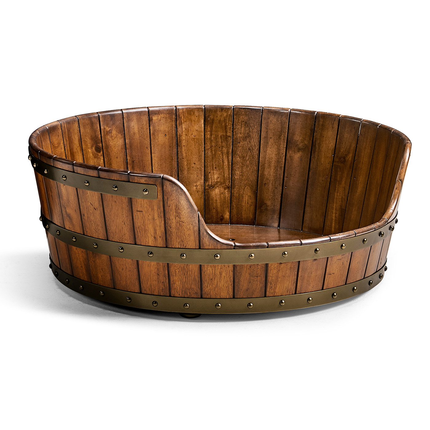 Medium Walnut Wooden Dog Bed