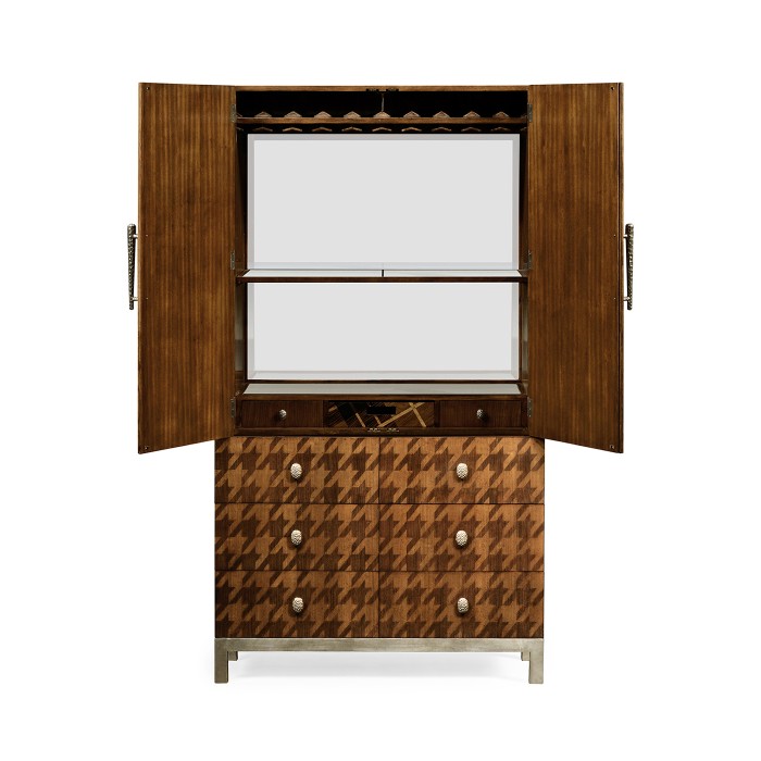 Houndstooth drinks cabinet