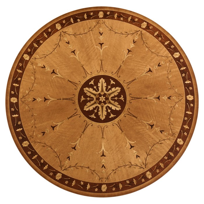 Sheraton style flip top centre table
