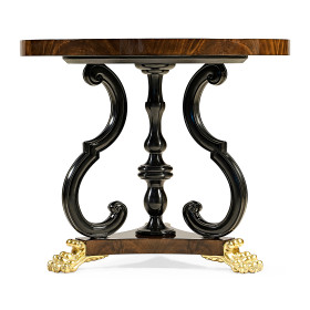 Mahogany Centre Table with Gilded Lions Paw Feet