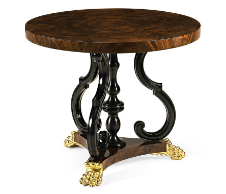 Mahogany Centre Table with Gilded Lions Paw Feet