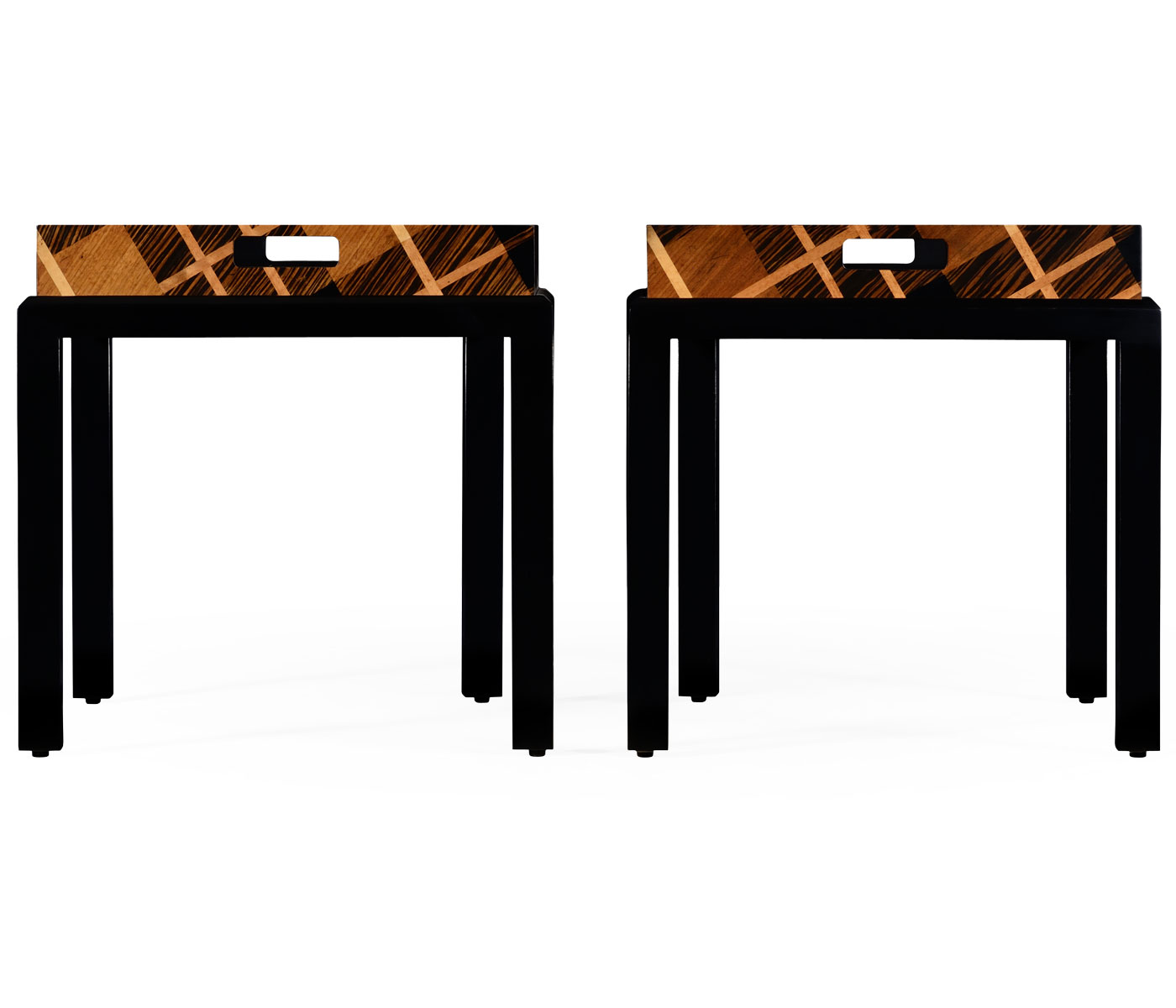 Hand Inlaid Tartan Butler's Tables