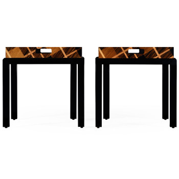 Hand Inlaid Tartan Butler's Tables