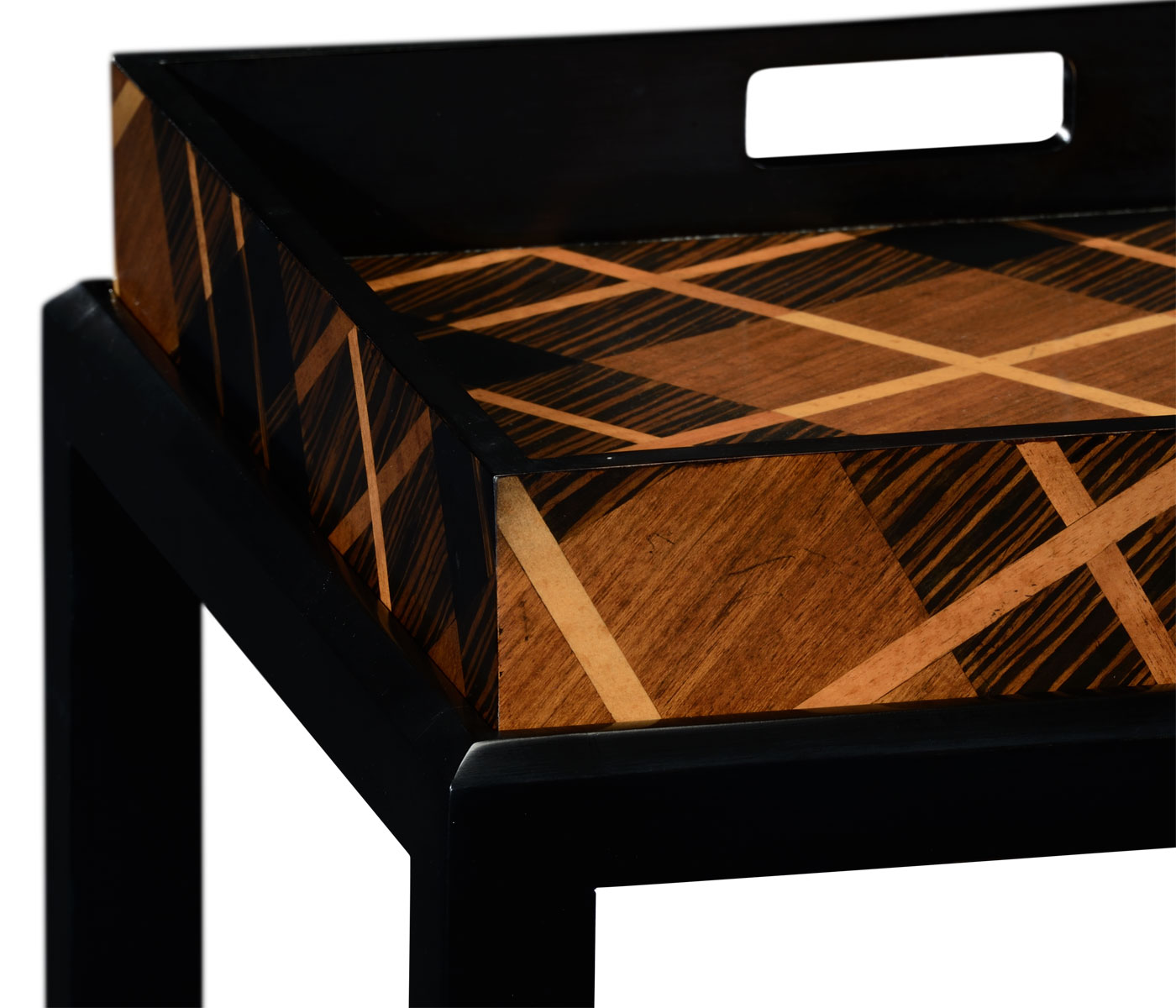 Hand Inlaid Tartan Butler's Tables