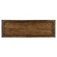 Width Rectangular Rustic Walnut Console with Wrought Iron Base 54
