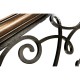 Rectangular Golden Ale Console with Wrought Iron Base 72