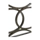 Rectangular Golden Ale Console with Wrought Iron Base 72
