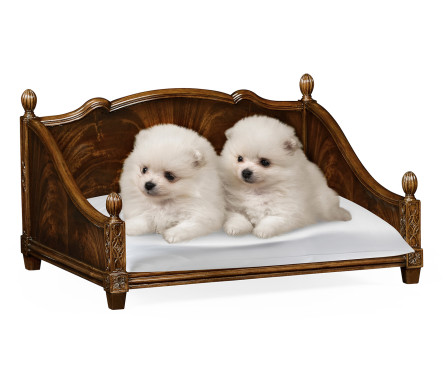 Rectangular Four Poster Mahogany Dog Bed