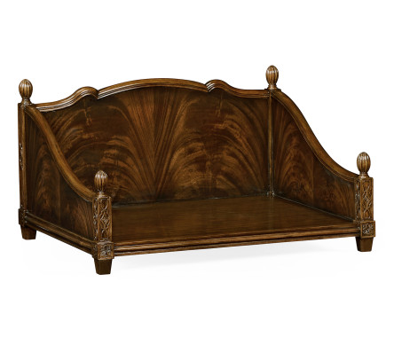 Rectangular Four Poster Mahogany Dog Bed