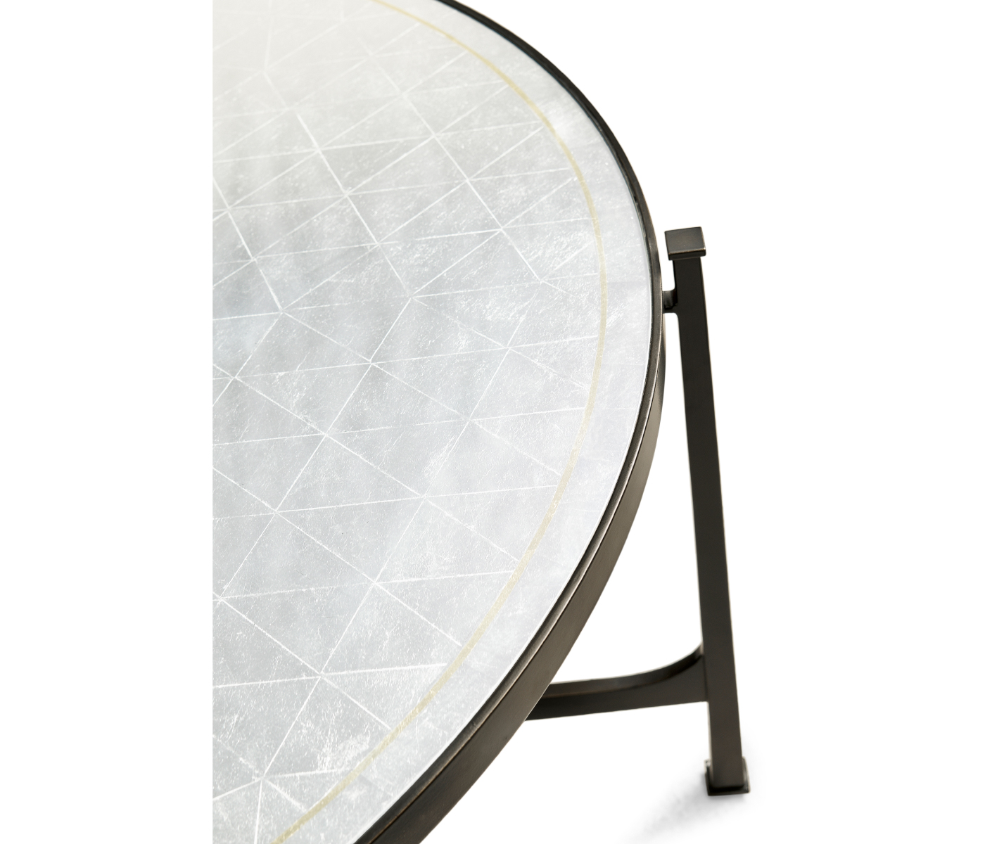 Églomisé Glass Bronze Coffee Table