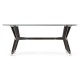 Midcentury Style Rectangular Black Mocha Oak Coffee