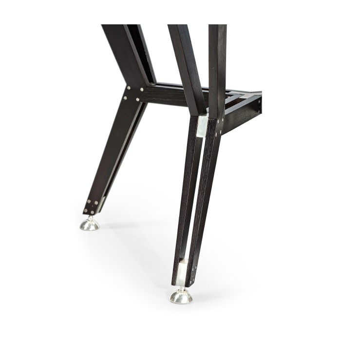 Midcentury Style Rectangular Black Mocha Oak Coffee