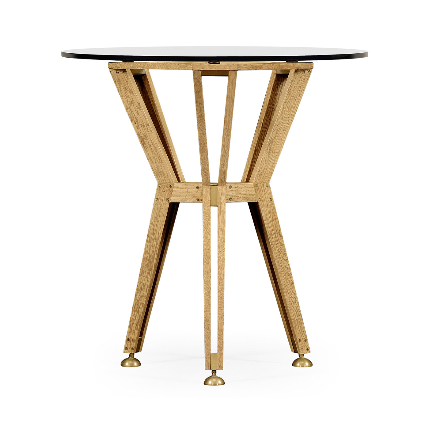 Oak Architectural Circular Side Table 24