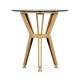Oak Architectural Circular Side Table 24