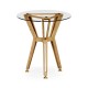Oak Architectural Circular Side Table 24