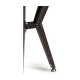 Midcentury Style Circular Black Mocha Oak Side Table with Glass Top 24