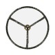 Bronze hammered circular wine table curved legs