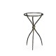 Bronze hammered circular wine table curved legs