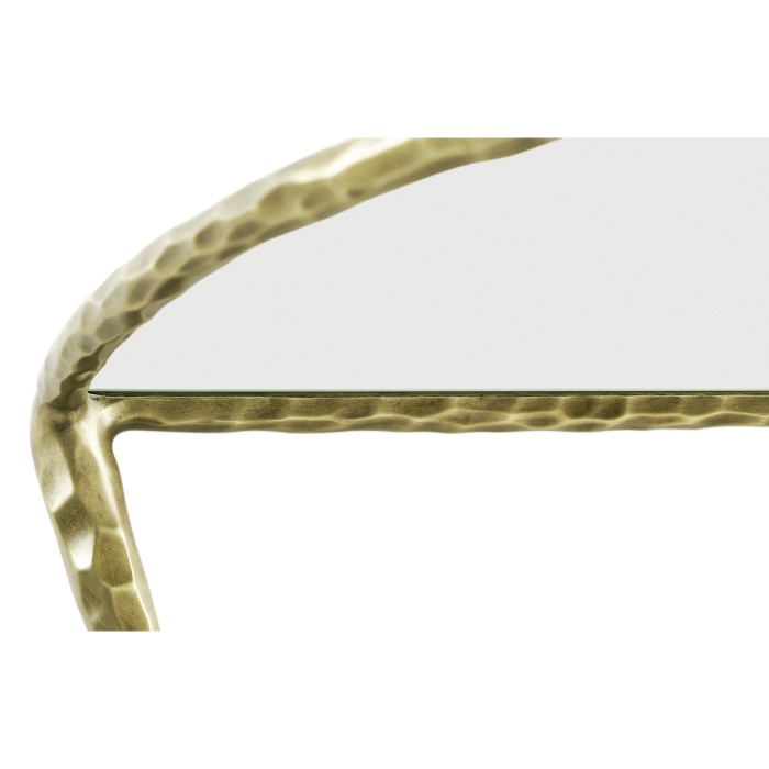 Hammered Light Brown Brass Wall Mounted Bracket Table