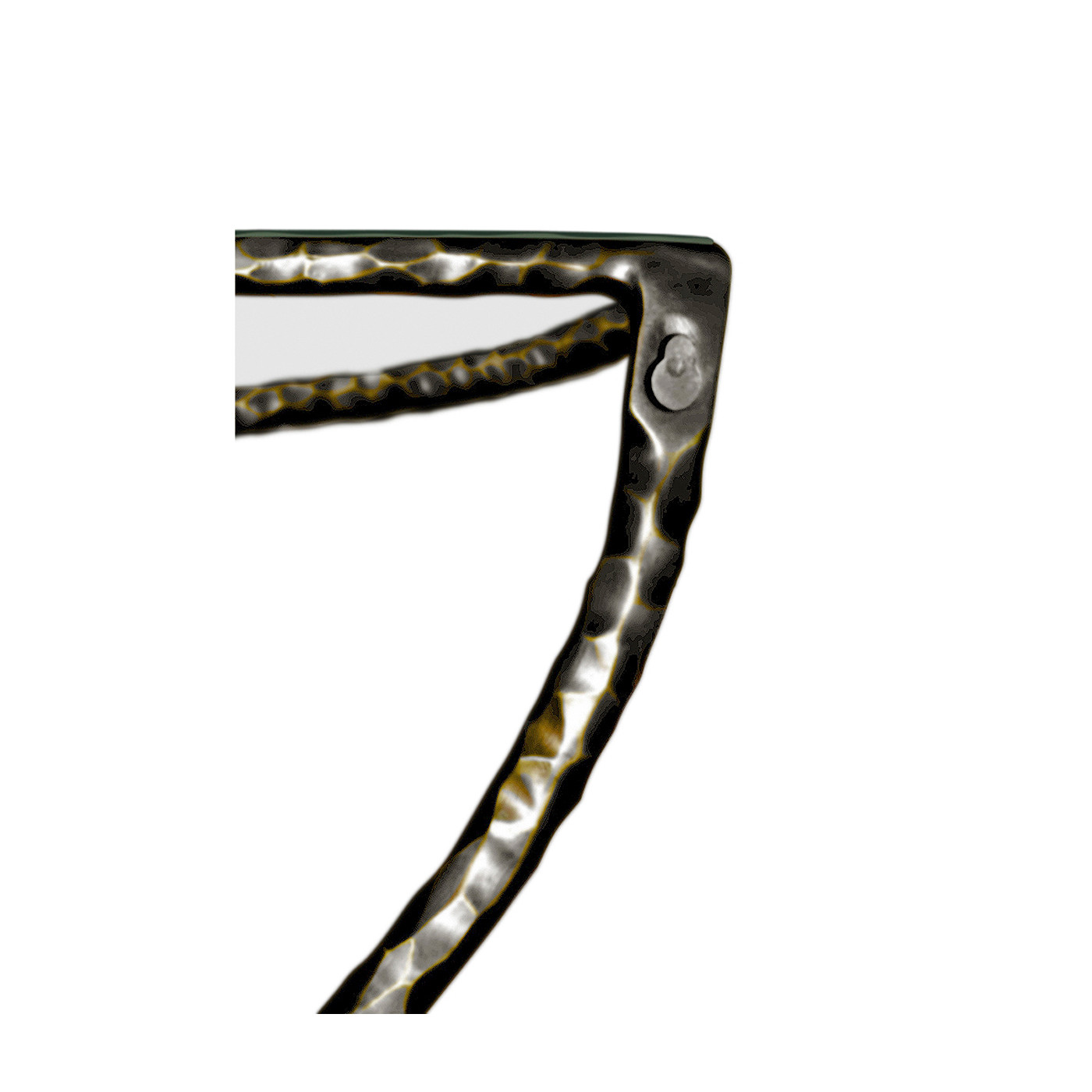 Hammered Antique Black Brass Wall Mounted Bracket Table