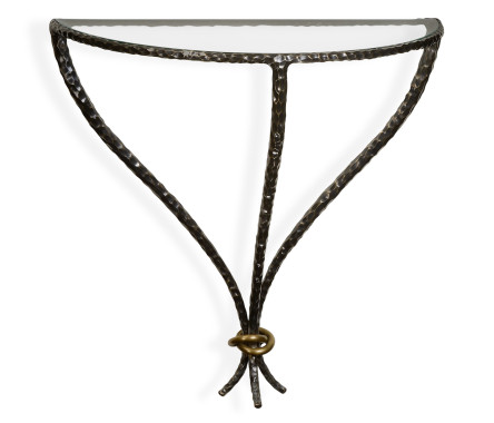 Hammered Antique Black Brass Wall Mounted Bracket Table